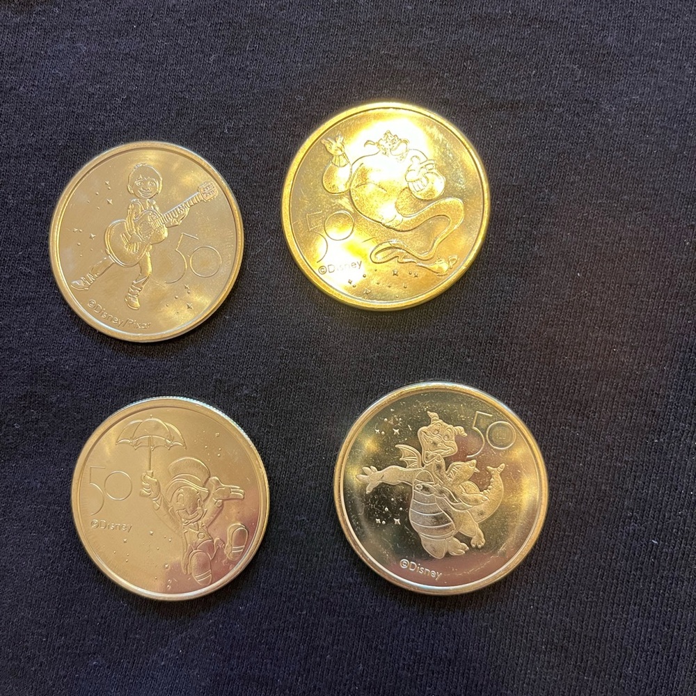 Collectible 50th year WDW medallions